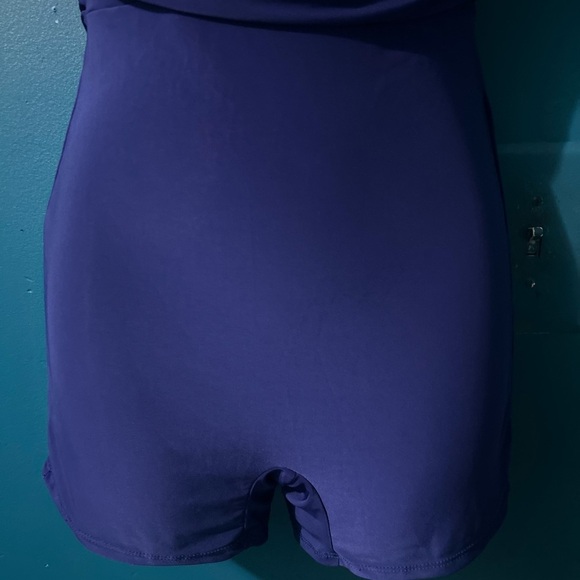 Royal Blue Lace Detail Romper - Picture 4 of 7